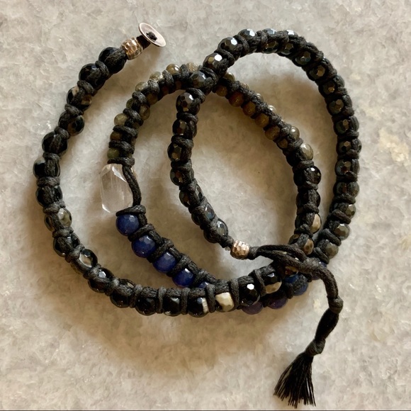 CLEAR QUARTZ & CRYSTAL WRAP BRACELET BOHO STYLE - Picture 5 of 6